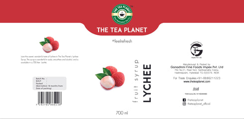 The Tea Planet Lychee Syrup 700 ml
